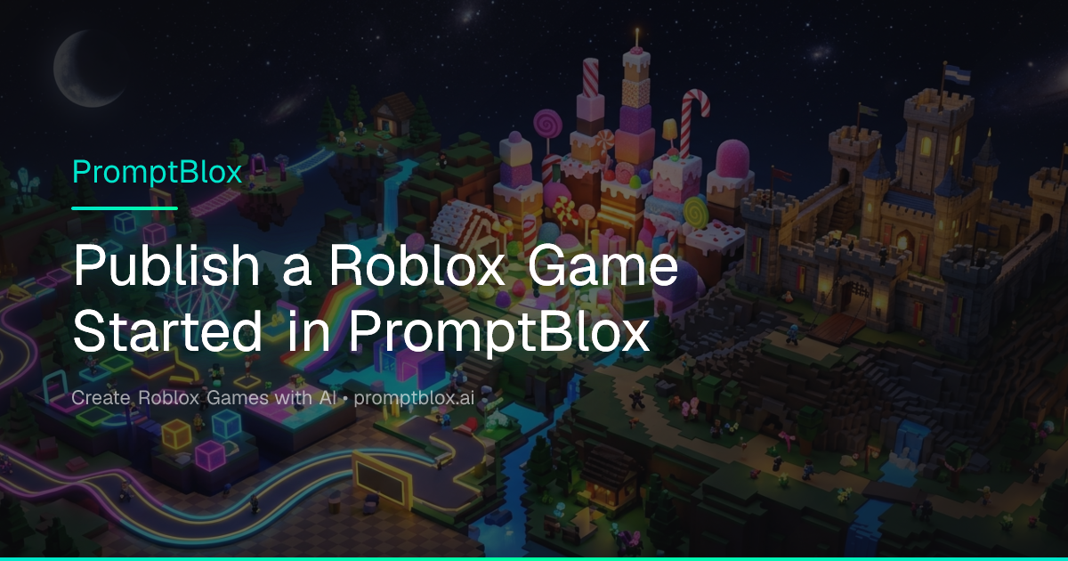 How to Publish a Roblox Game Without Studio (2026) | PromptBlox